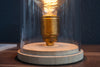 Table Lamp Edison Retro 22cm Wood Glass