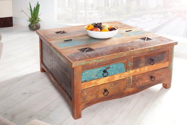 Coffee Table Sri Lanka 70cm Acacia Recycled Wood Natural