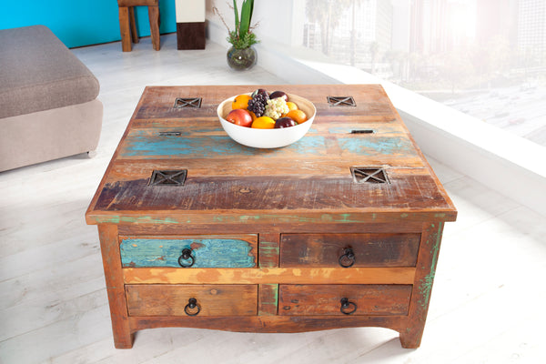 Coffee Table Sri Lanka 70cm Acacia Recycled Wood Natural