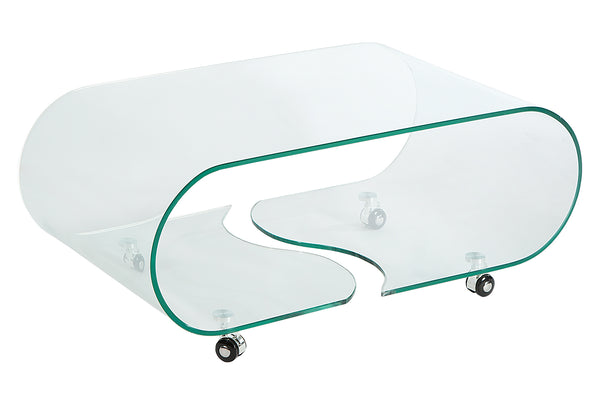 Coffee Table Quartz 90cm Glass