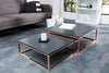 Nesting Coffee Table Elements set of 2 Anthracite Copper