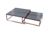 Set Of 2 Nesting Coffee Tables Elements 65cm/75cm Anthracite Copper