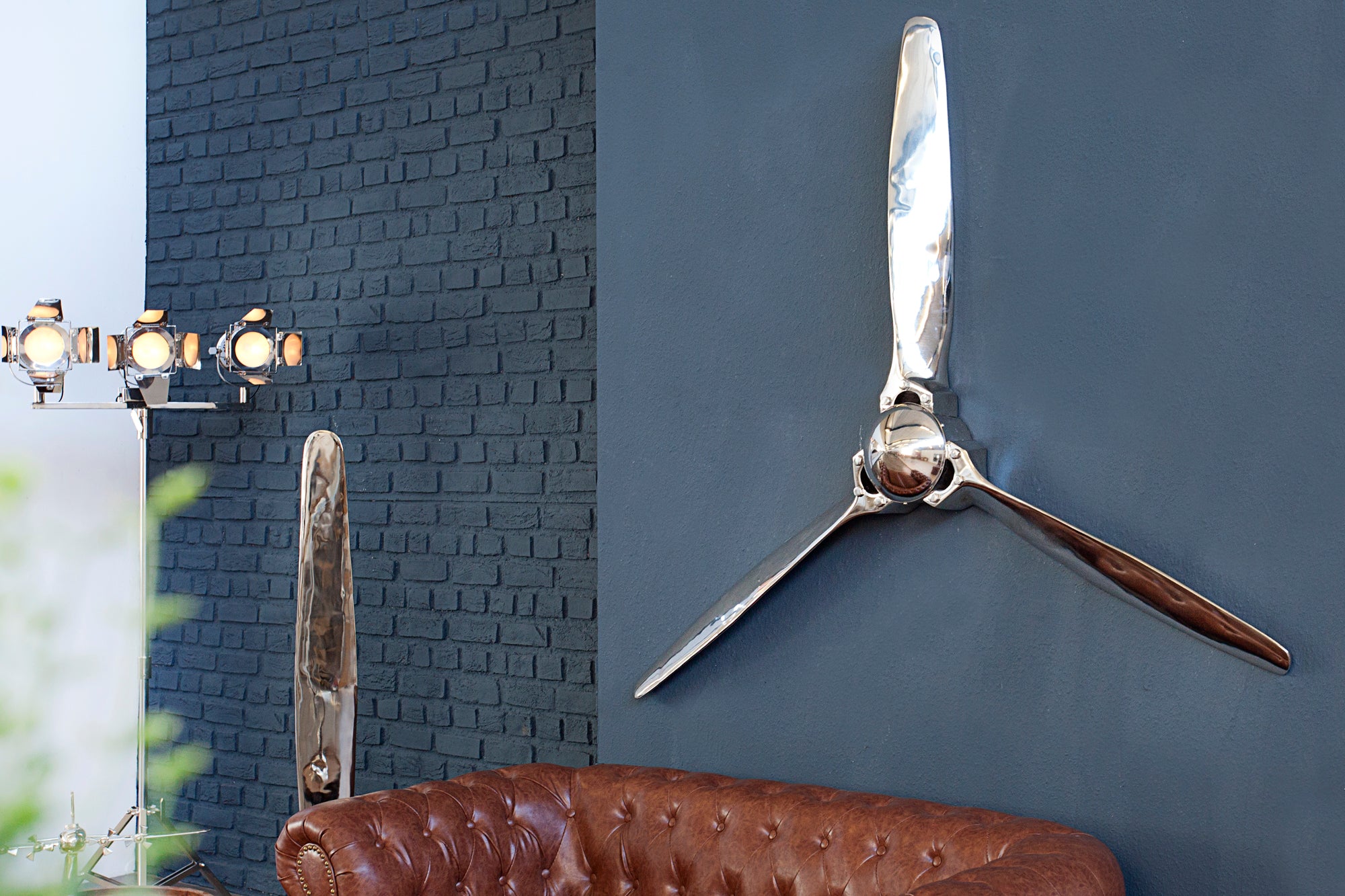 Decorative Propeller Screw III 60cm Metal Silver