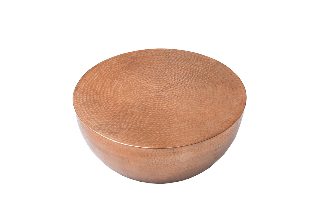 Round Coffee Table Orient 60cm Metal Copper