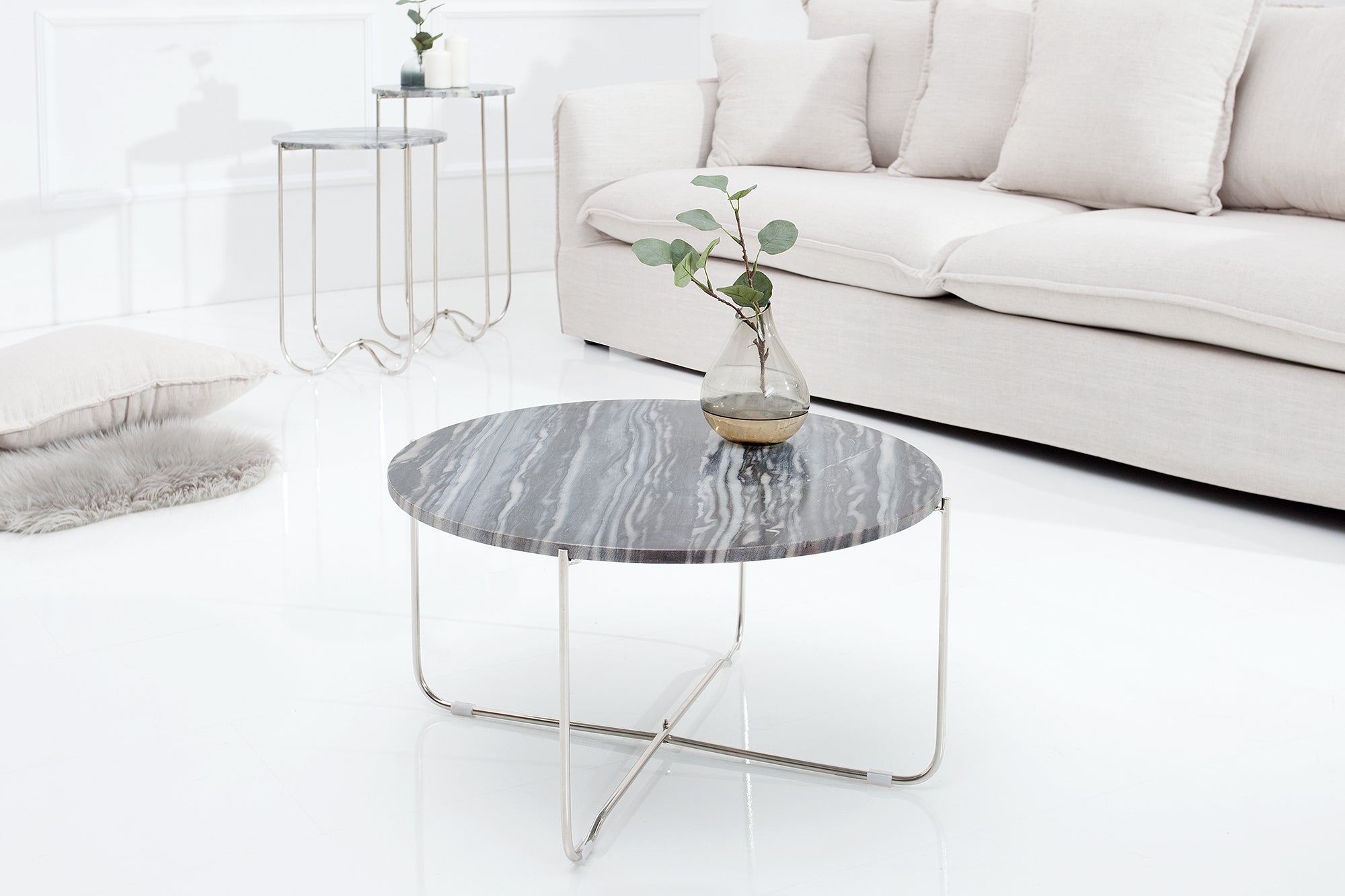 Coffee Table Talisman 62cm Marble Grey