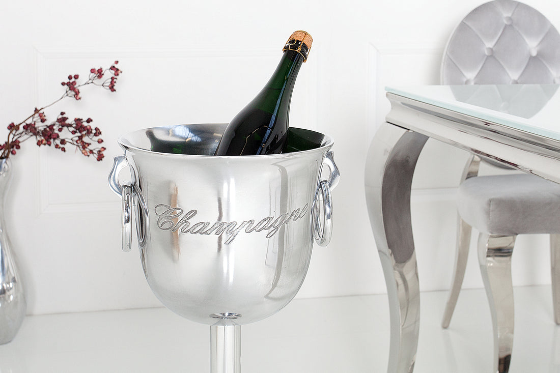 Champagne Cooler 75cm Metal Chrome