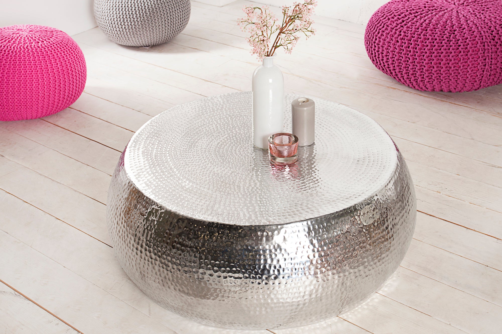 Coffee Table Orient 80cm Silver