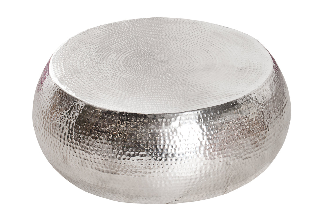 Round Coffee Table Orient 80cm Metal Silver