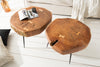 Coffee Table Goa 60cm Acacia Wood Natural Metal Legs