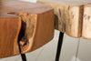 Coffee Table Goa 60cm Acacia Wood Natural Metal Legs