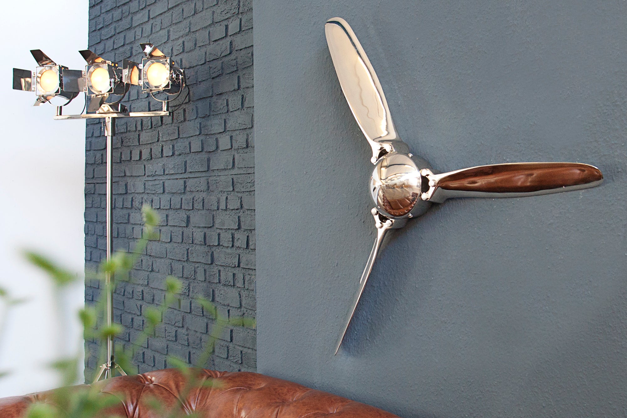 Decorative Propeller Screw III 90cm Silver