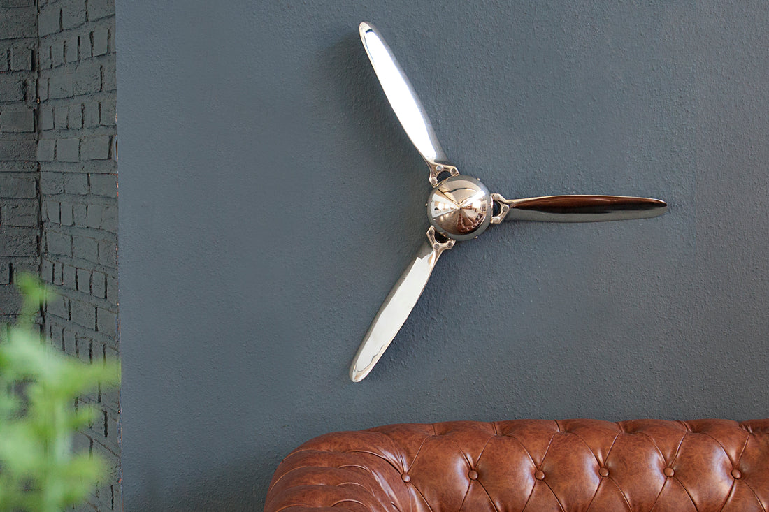 Decorative Propeller Screw III 90cm Metal Silver