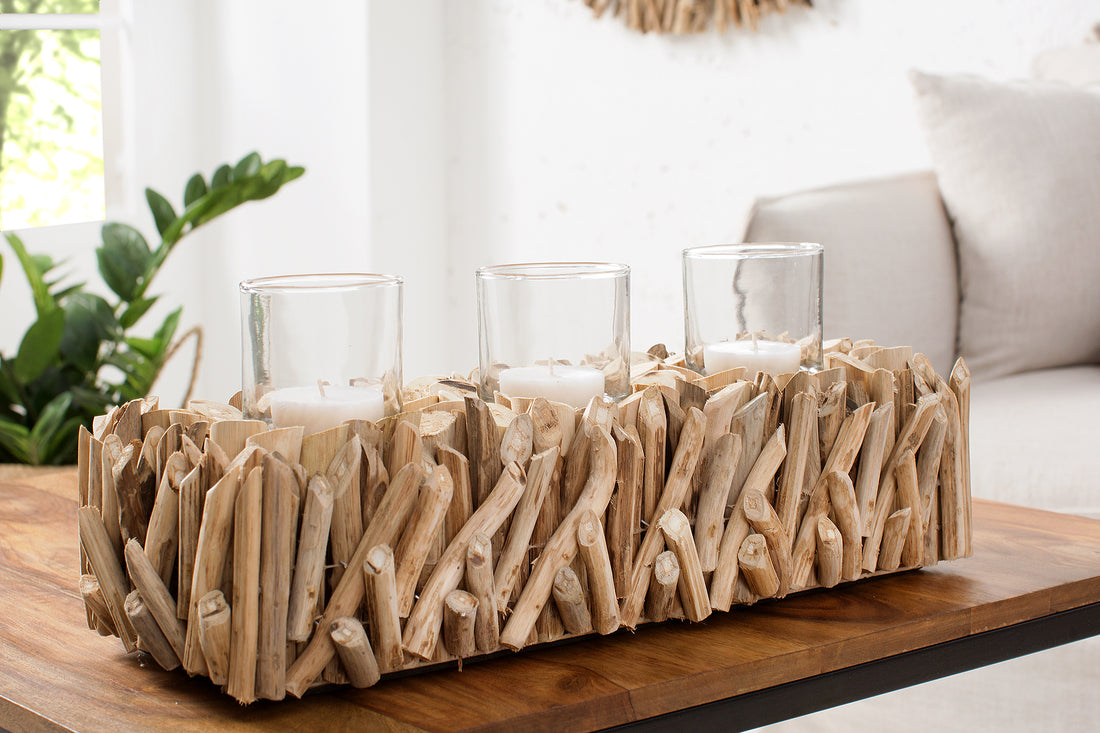 Candle Holder Euphoria Driftwood Natural