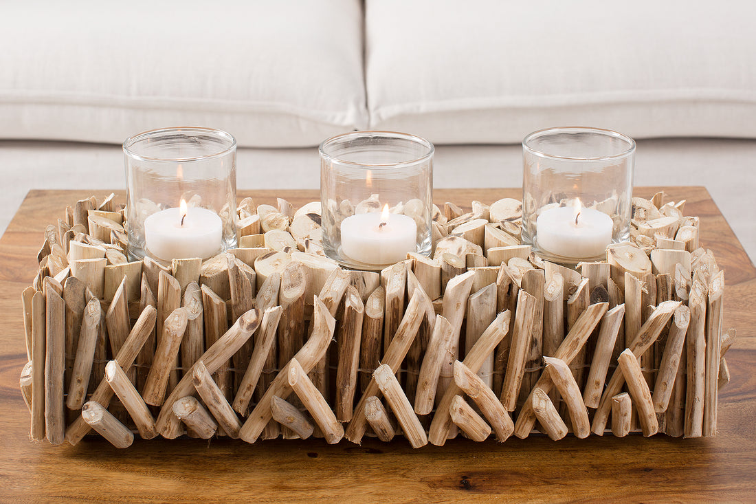 Candle Holder Euphoria 50cm Driftwood Natural