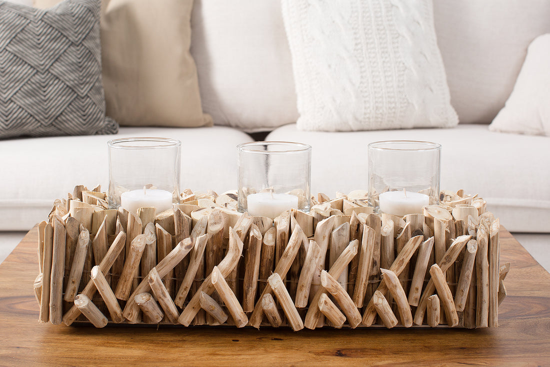 Candle Holder Euphoria 50cm Driftwood Natural
