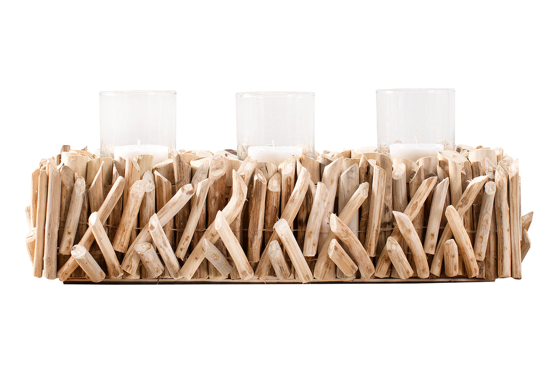 Candle Holder Euphoria 50cm Driftwood Natural