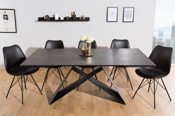 Dining Table Mercury 180-220-260cm Ceramic Lava Look