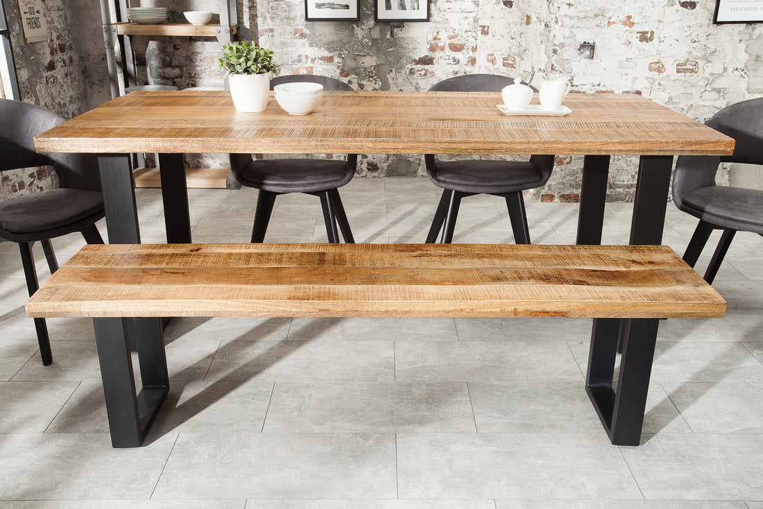 Bench Blacksmith 170cm Mango Wood Natural