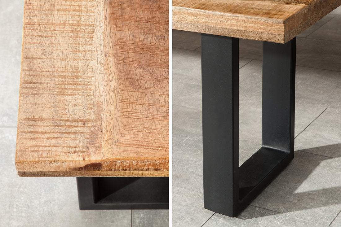 Bench Blacksmith 170cm Mango Wood Natural