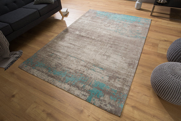 Rug Modern Art 240x160cm Cotton Grey Blue