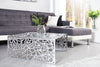 Coffee Table Abstract 60cm Silver