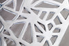 Coffee Table Abstract 60cm Metal Silver