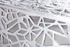 Coffee Table Abstract 60cm Metal Silver