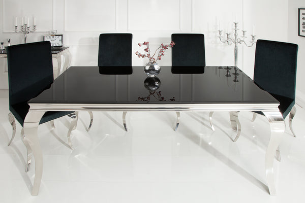 Dining Table Belvedere 180cm Black Silver