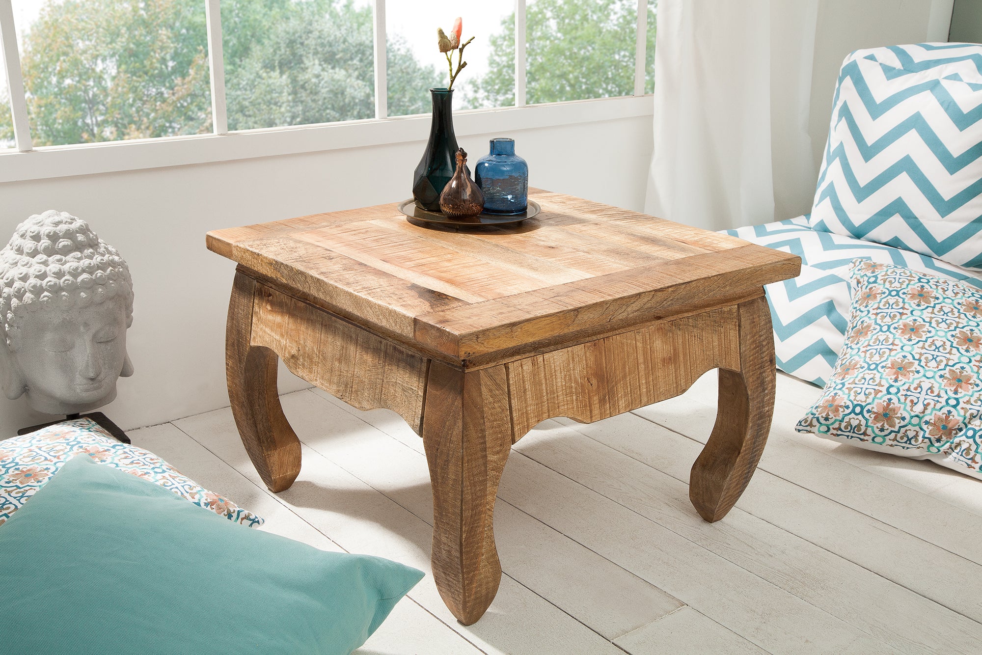 Coffee Table Opium Antique 60cm Mango Wood Natural