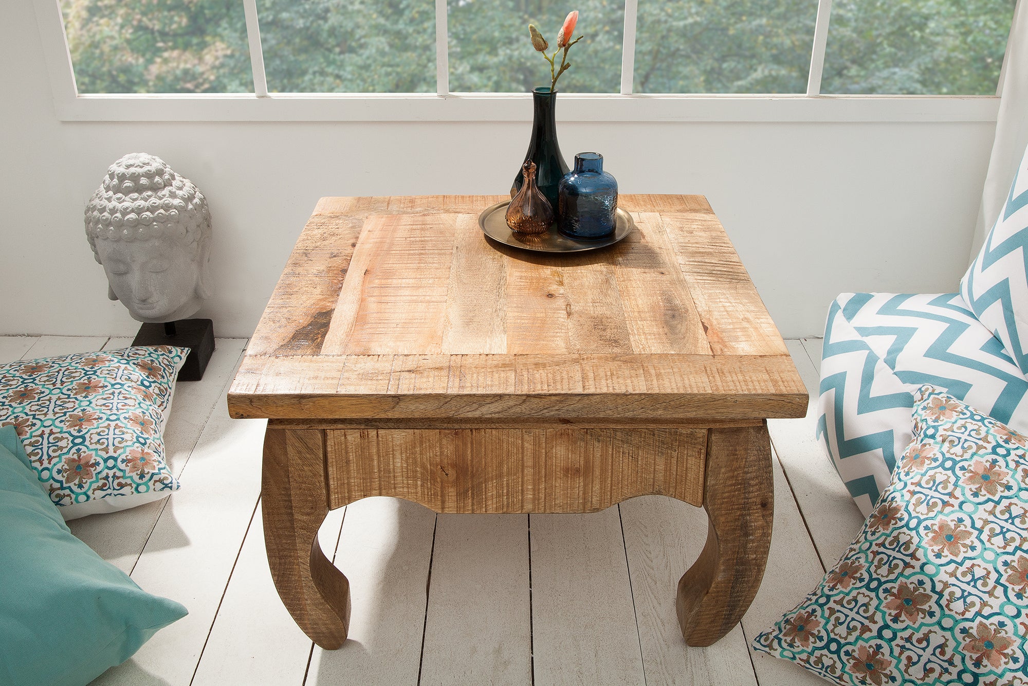 Coffee Table Opium Antique 60cm Mango Wood Natural