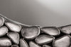 Mirror Stone Mosaic 82cm Metal Silver