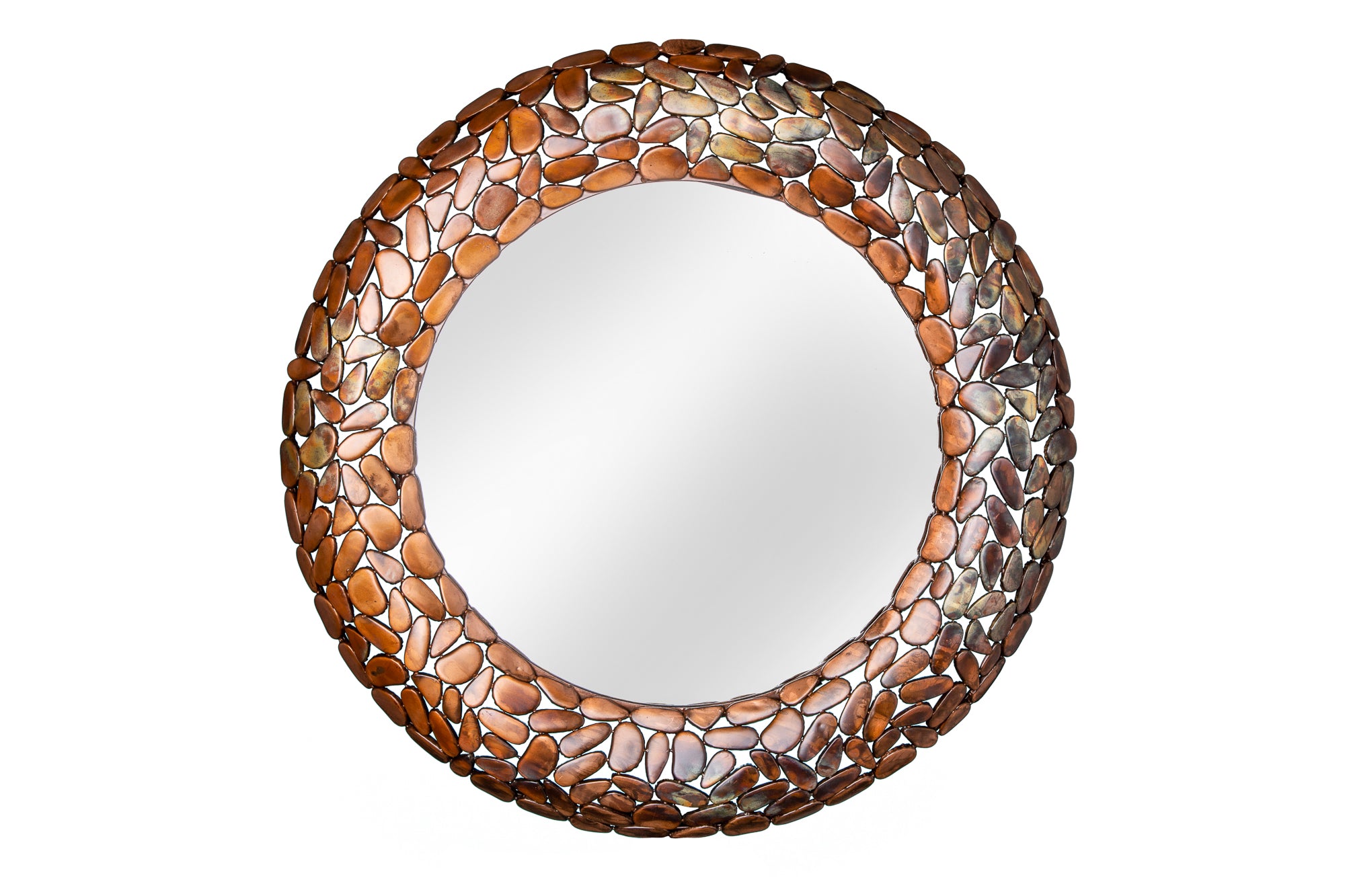 Mirror Stone Mosaic 82cm Copper