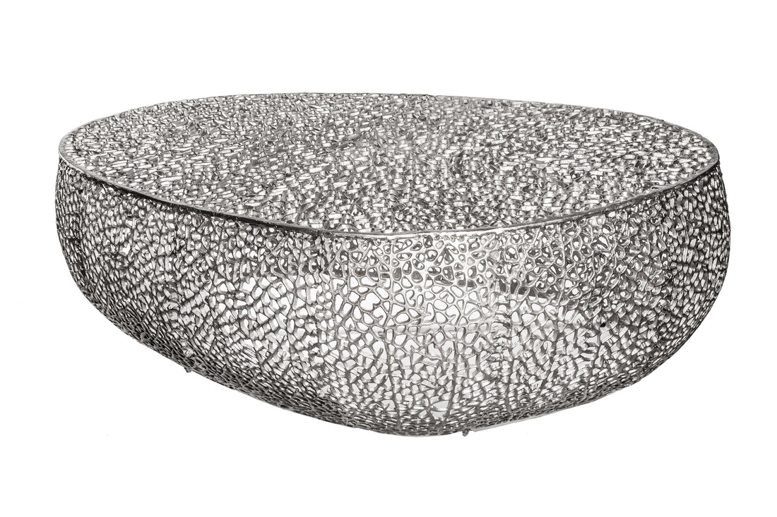 Coffee Table Ambrosia 122cm Metal Silver