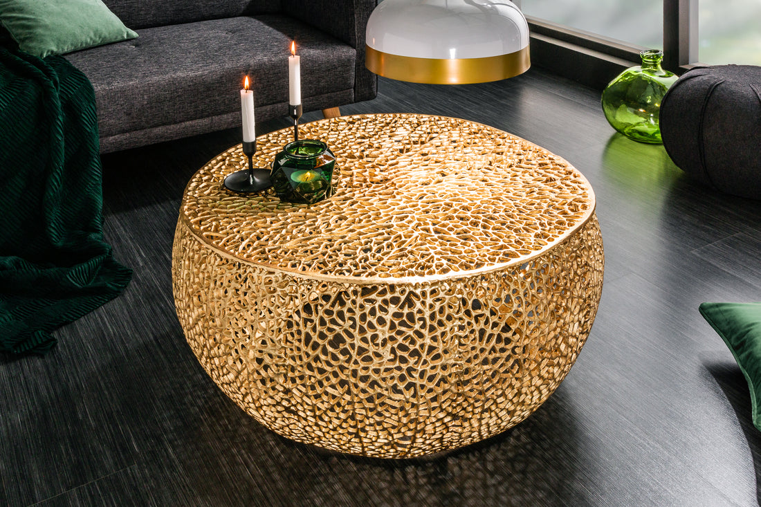 Coffee Table Ambrosia 80cm Metal Gold
