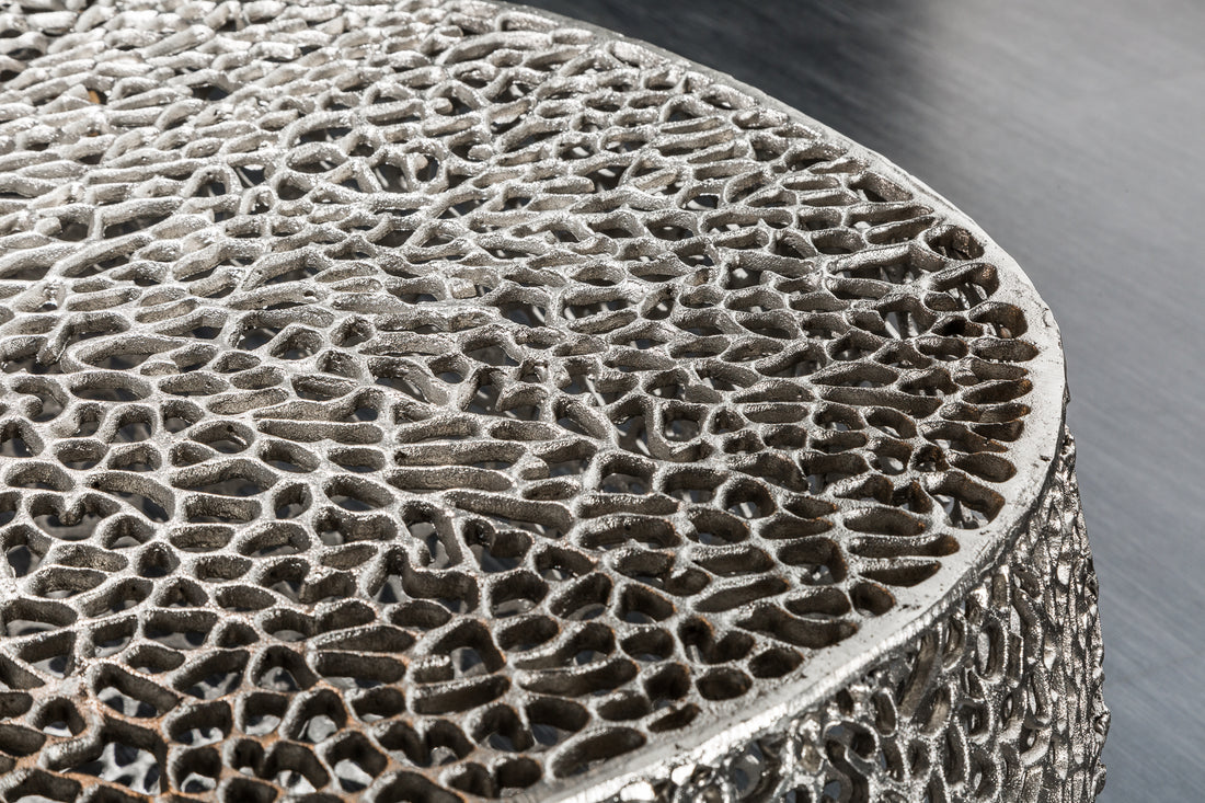 Round Coffee Table Ambrosia 80cm Metal Silver