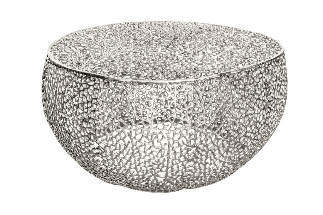 Round Coffee Table Ambrosia 80cm Metal Silver