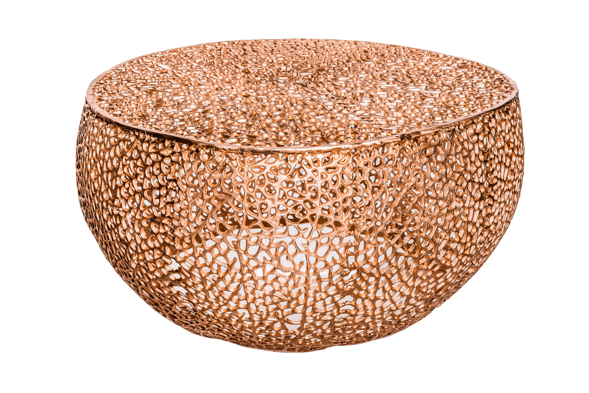 Round Coffee Table Ambrosia 80cm Metal Copper