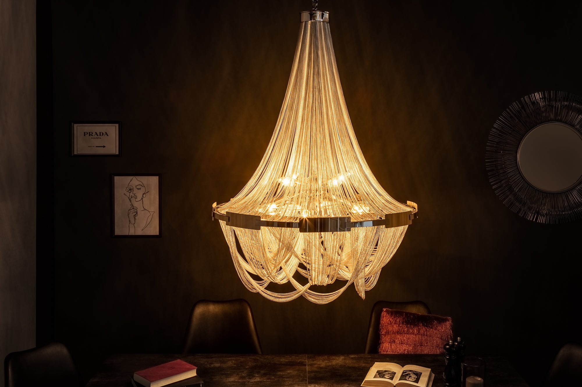 Chandelier Royal 70cm Silver