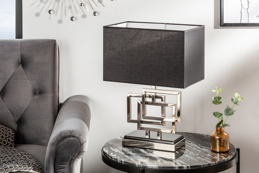 Table Lamp Leonor 56cm Metal Silver