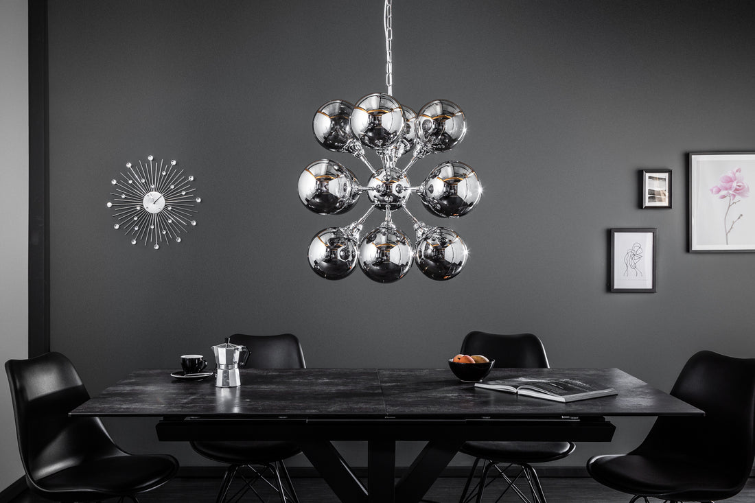 Hanging Lamp Galaxy 72cm Metal Silver