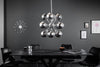 Hanging Lamp Galaxy 72cm Metal Silver