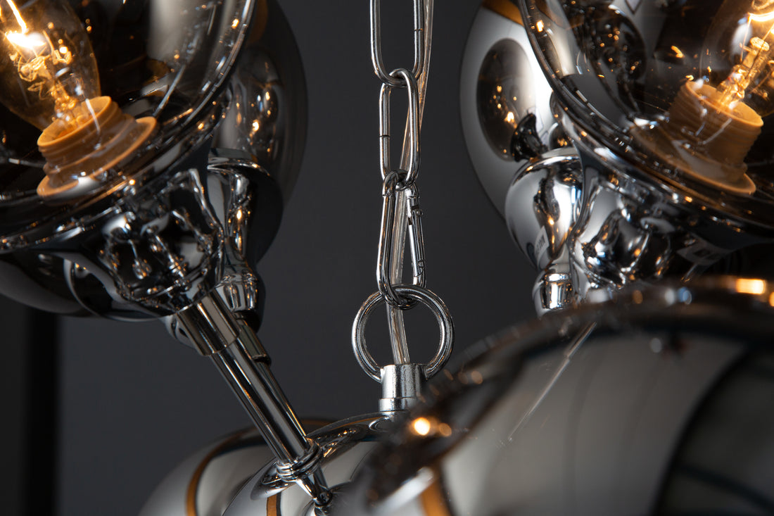 Hanging Lamp Galaxy 72cm Metal Silver