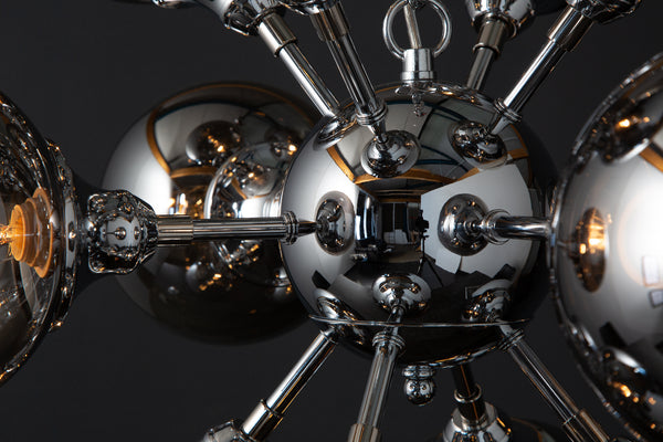 Hanging Lamp Galaxy 72cm Metal Silver
