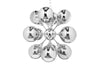 Hanging Lamp Galaxy 72cm Metal Silver