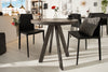 Round Dining Table Blacksmith 80cm Mango Wood Grey