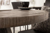 Round Dining Table Blacksmith 80cm Mango Wood Grey