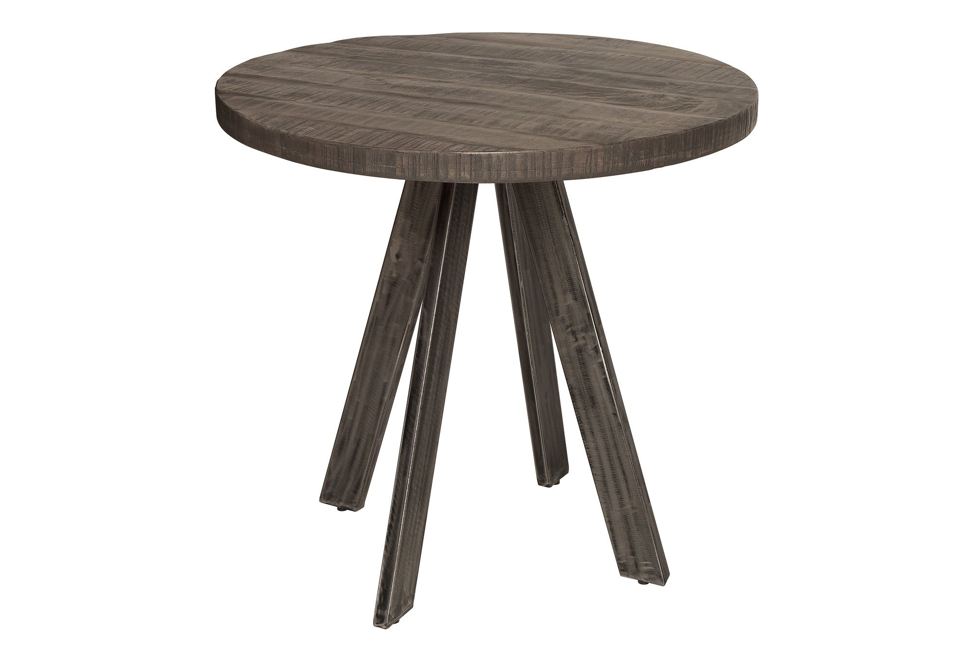 Round Dining Table Blacksmith 80cm Mango Wood Grey