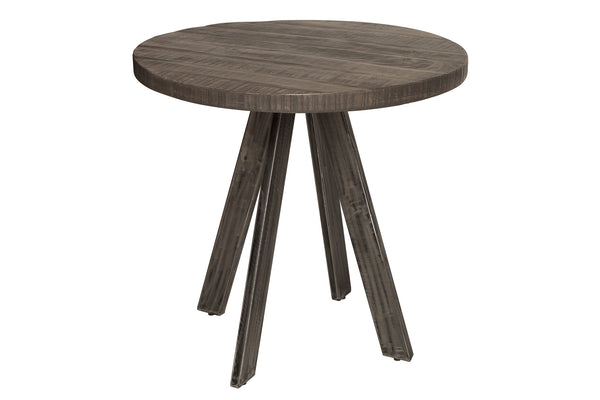 Round Dining Table Blacksmith 80cm Mango Wood Grey