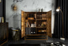 Cabinet Obsidian 121cm Mango Wood Brown & Agate