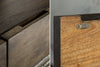 Cabinet Obsidian 121cm Mango Wood Brown & Agate
